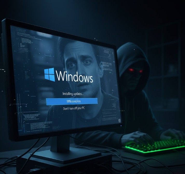 This Windows Update Screen Is Actually a Hacker’s Trap